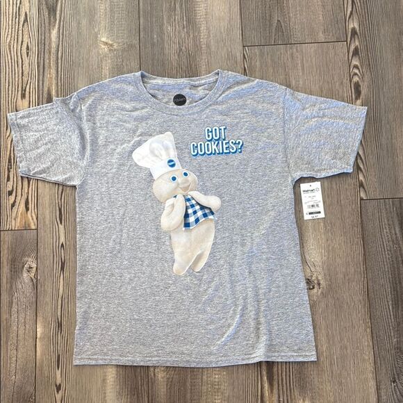 Kids gray Pillsbury doughboy got cookies, graphic tee - Picture 1 of 3